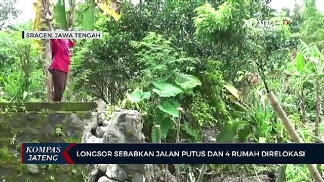 Bencana Longsor di Sragen Putus Akses Jalan dan Sebabkan 4 Rumah Rusak