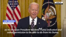Biden announces 'first' sanctions on Russia over Ukraine
