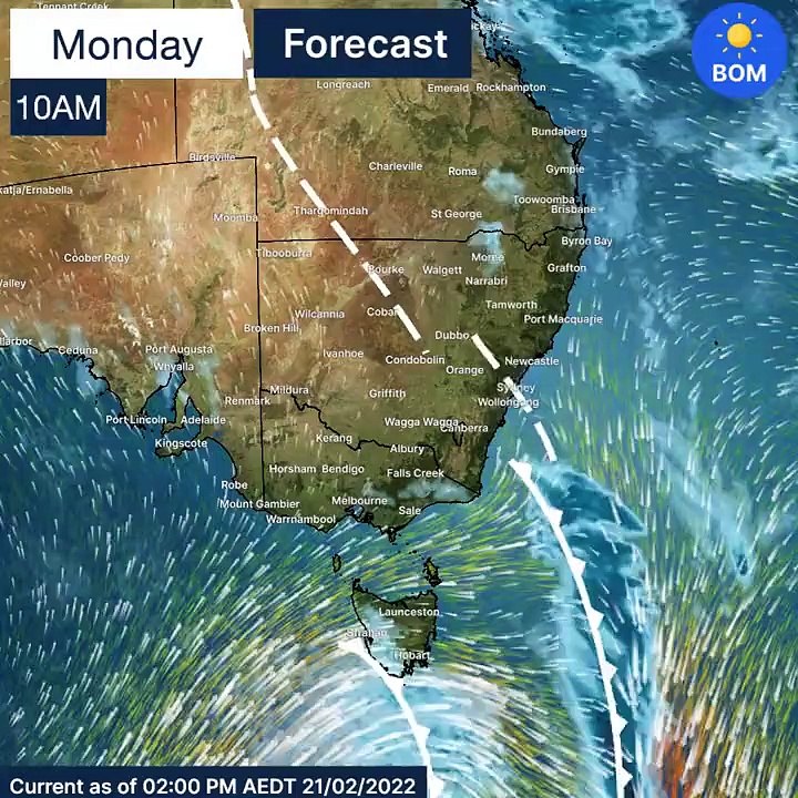 Rainfall over south east Queensland as widespread storms move through | February 23, 2022 | ACM