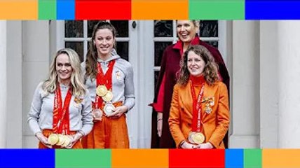   Maxima des Pays-Bas : la reine et son mari rendent hommage aux médaillés des JO d'hiver de Pékin