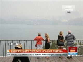 Singapura hantar notis kepada 4 syarikat Indonesia