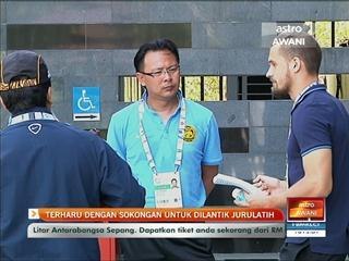 Terharu dengan sokongan untuk dilantik jurulatih
