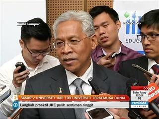 Sasar 2 universiti jadi 100 universiti terkemuka dunia
