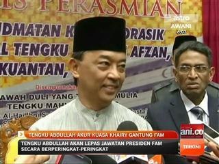 Tengku Abdullah akur kuasa Khairy gantung FAM