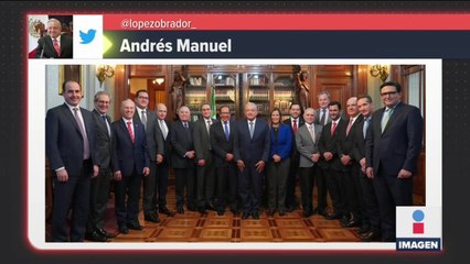 López Obrador ofrece comida al presidente del Consejo Coordinador Empresarial