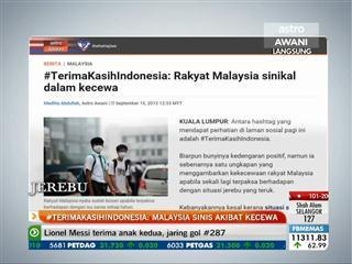 #TerimakasihIndonesia: Malaysia sinis akibat kecewa