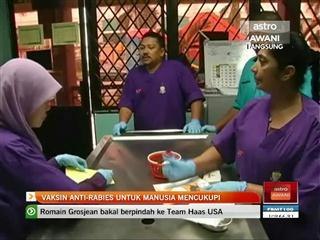 Vaksin anti-rabies untuk manusia mencukupi