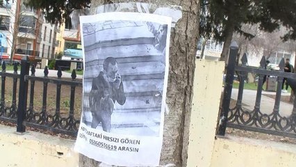 APARTMAN SAKİNLERİNİ BIKTIRDI; FOTOĞRAFININ OLDUĞU HIRSIZ VAR AFİŞLERİNİ YIRTTI