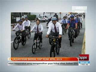 Laluan khas basikal siap sejak April 2015