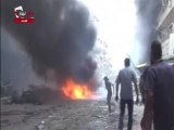 Strikes on Aleppo wreak havoc in streets - Amateur video