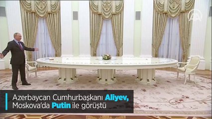 Azerbaycan Cumhurbaşkanı Aliyev, Moskova'da Putin ile görüştü