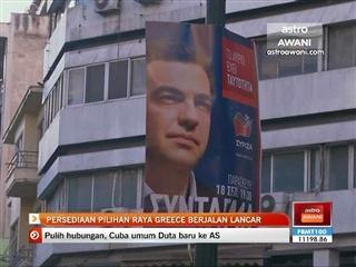 Persediaan pilihan raya Greece berjalan lancar