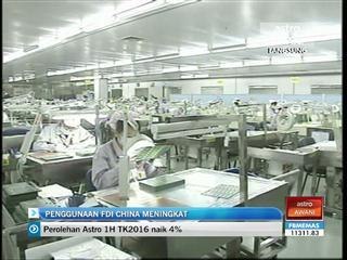 Penggunaan FDI China meningkat