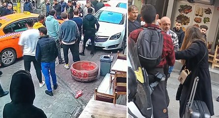 下载视频: Turistlerle taksici arasında otoyol ücreti tartışması