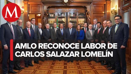 AMLO celebra coincidencias en gestión de Carlos Salazar en CCE; "no todo fue miel sobre hojuelas"