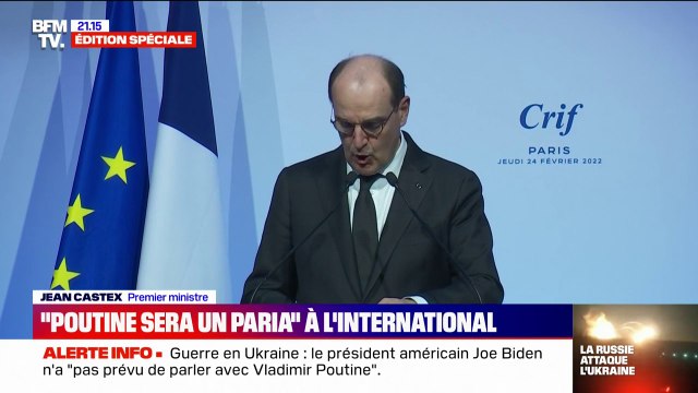 Jean Castex: Nous devons à nos amis ukrainiens un soutien et une solidarité absolue dans l'épreuve qu'ils subissent