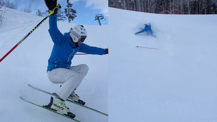 ''Self-liquidation, y'all!' Bold skier disappears in snow after stunt backfires '