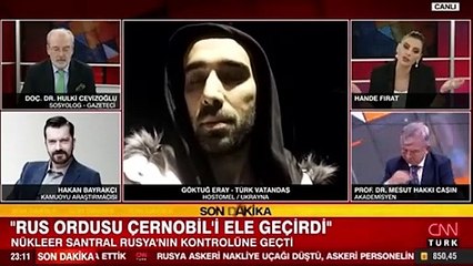 Sığınaktaki Türk vatandaşı canlı yayındayken bomba patladı