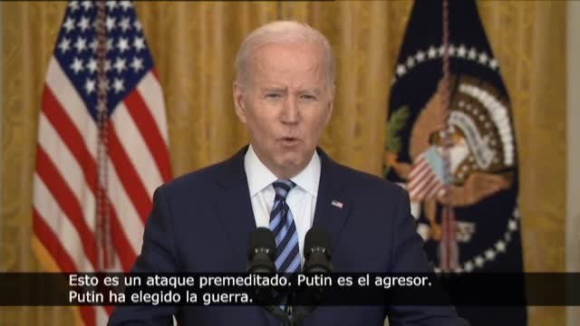 Biden: Putin es el agresor y ahora va a tener que asumir las consecuencias