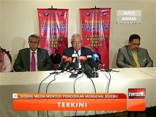 Jerebu: Sidang media Khas bersama Menteri Pendidikan