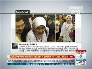 Luahan adik mangsa tragedi kren runtuh dapat perhatian