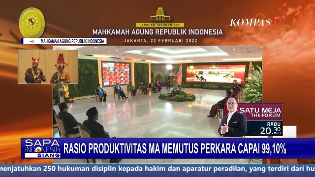 Laporan Tahunan Mahkamah Agung, Rasio Produktivitas Memutus Perkara Capai 99,10 Persen!