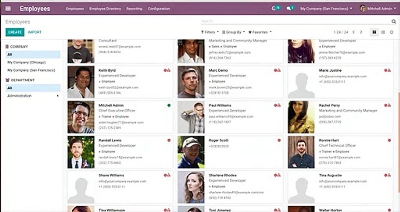 How to create multiple branches to manage human resources | Odoo Apps Features