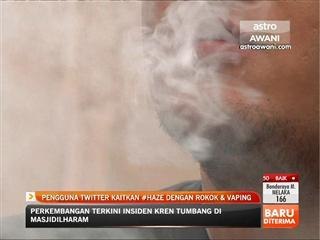 Pengguna twitter kaitkan #haze dengan rokok & vaping