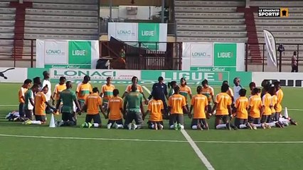 L'entraînement de la sélection dame de football