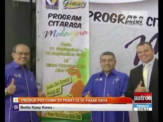 Produk PKS cuma 20 peratus di pasa raya