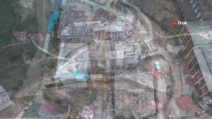 Rize'de afet konutları inşaatı hızla yükseliyor