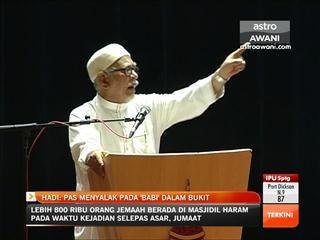 Hadi Awang: PAS menyalak pada 'babi' dalam bukit