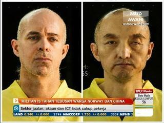 Militan IS tahan tebusan warga Norway dan China