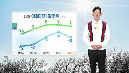 [날씨] 내일 아침까지 강추위...서해안 눈발 / YTN