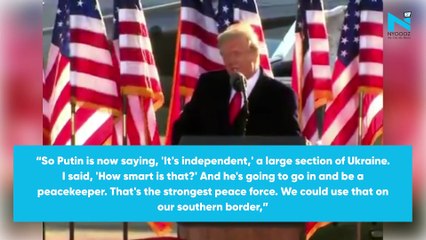 ‘Genius, wonderful’:  Donald Trump praises Vladimir Putin as he sends troops into Ukraine