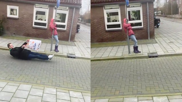 'Storm Eunice's strong winds make skateboards roll down the street by themselves '