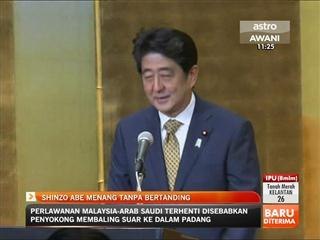 Shinzo Abe menang tanpa bertanding