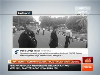 Mat rempit rempuh pegawai polis hingga maut diburu