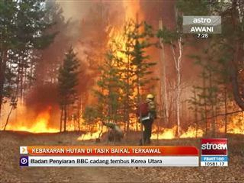 Kebakaran hutan di tasik Baikal terkawal