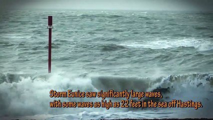 Storm Eunice wave data taken from the Pevensey wave buoy