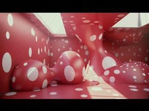 Artworks created entirely in CGI morph and move