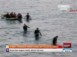 7 maut termasuk kanak-kanak bot pelarian karam