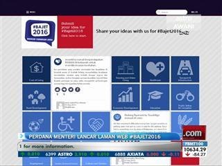 Perdana Menteri lancar laman web Bajet 2016