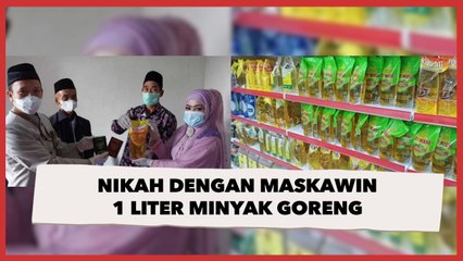 Sepasang Pengantin Asal Ponorogo Nikah Dengan Maskawin 1 Liter Minyak Goreng