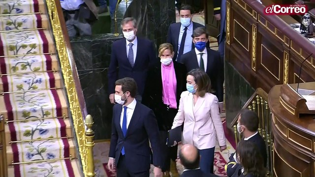Pablo Casado se ha despedido del Congreso de los Diputados tras recibir un aplauso de sus parlamentarios