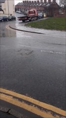 Surface water flooding in Derry