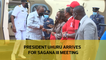 President Uhuru arrives for Sagana III meeting