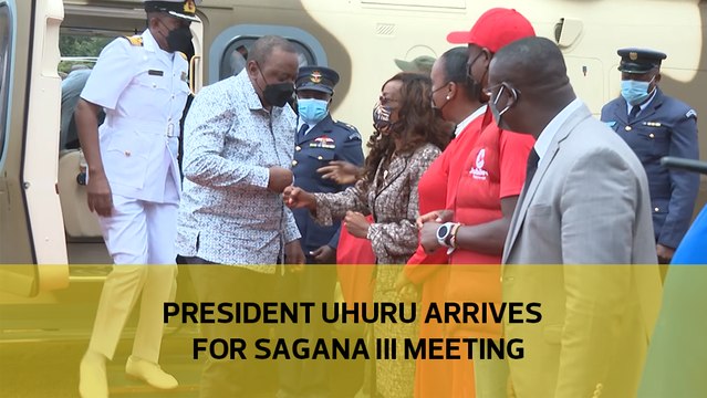 President Uhuru arrives for Sagana III meeting
