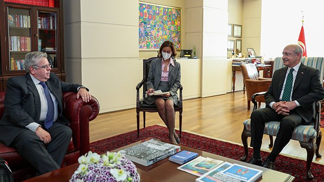 Kılıçdaroğlu, Avrupa Parlamentosu Türkiye Raportörü Nacho Sanchez Amor ve beraberindeki heyetle görüştü