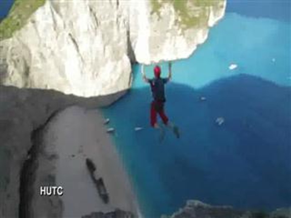 Extreme BASE jumpers who parachute off cliffs gather on Greek island